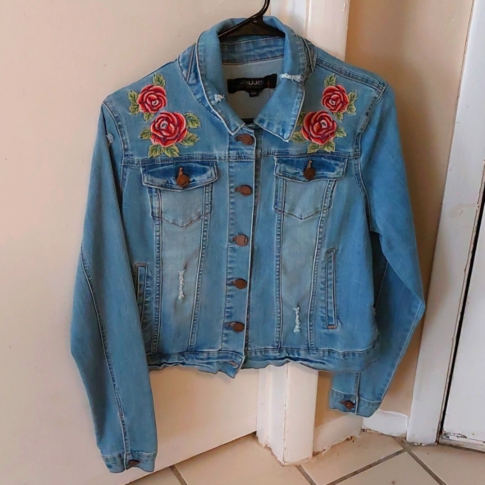 Flower Jean Jacket